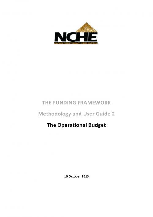 FF Methodology and User Guide 2 The Operational Costs